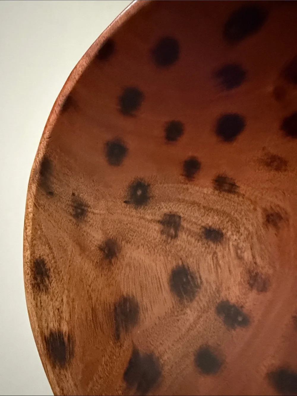 Artisan Signed Carved Rainforest Wood Decorative Bowl Belize Jaguar Mahogany